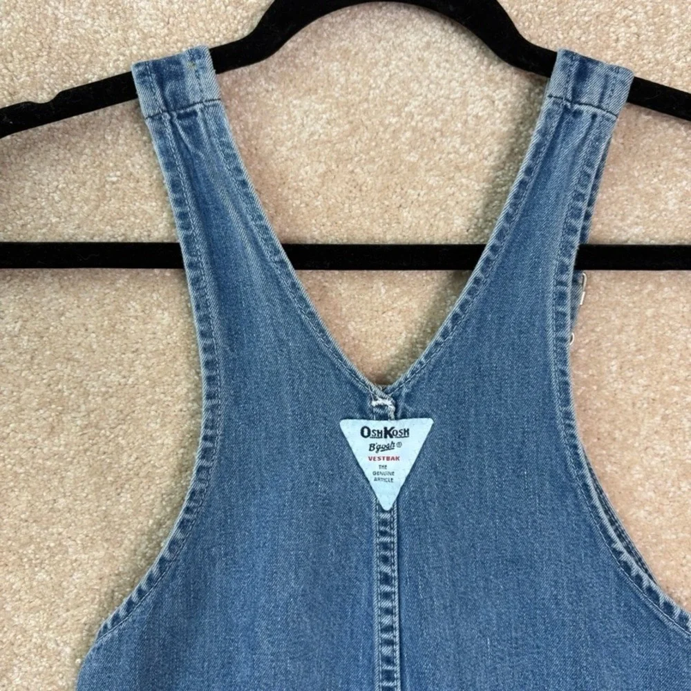 VINTAGE OshKosh B'Gosh Vestbak Overalls Kid's 4T Blue Denim Bibs Toddler Boys